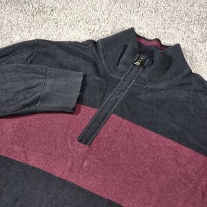 Banana Republic Sweater Mens Large Pima Cotton Cashmere 1/4 Zip Luxury‎ Preppy